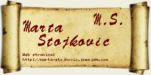 Marta Stojković vizit kartica